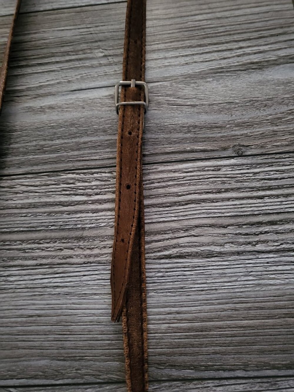 Vintage 80s Tooled Leather Crossbody Bag Brown Boho Renaissance Festival Pouch - Picture 5 of 13